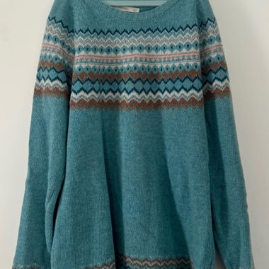 Maglione Maas in lana bio turchese Tg. 164
