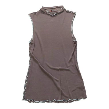 COP COPINE tank top with lettuce hem