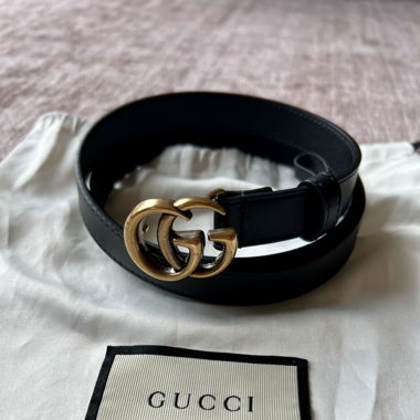 Gucci-Gürtel aus schwarzem Leder
