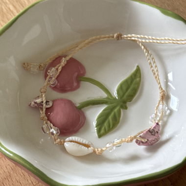 Bracciale in corda con perle Shell