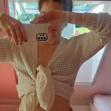 Cardigan in maglia bianco
