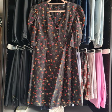 The Kooples Kleid mit Blumenmuster, kurzärmelig