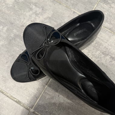 Black Ballet Flats with Bow