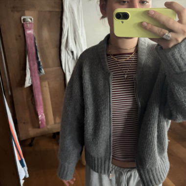 Warm knitted jacket