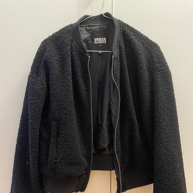 Schwarze Jacke mit Teddyfell, Urban Classics, S
