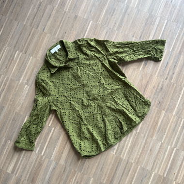 Blouse ajourée ZARA en vert M