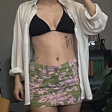 Vintage Surfergirl Mini Cargo Skirt
