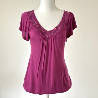 Purple short sleeve top