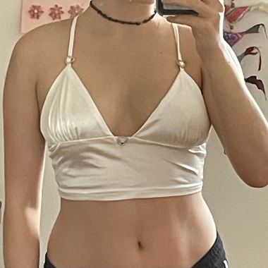 Top bralette bianco
