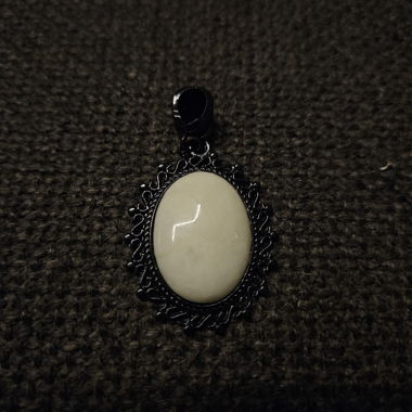Gothic Alternative Pendant "White Jade"