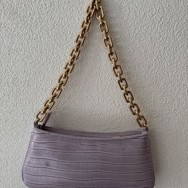 Zara little violet bag with gold chain 