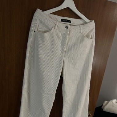 Pantalon côtelé blanc 
