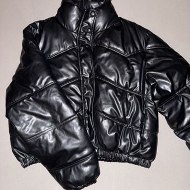 Glossy Black Puffer Jacket