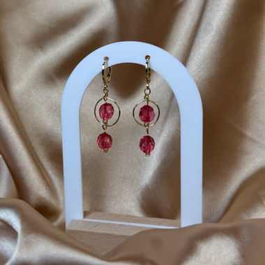 Handmade Berry golden earrings