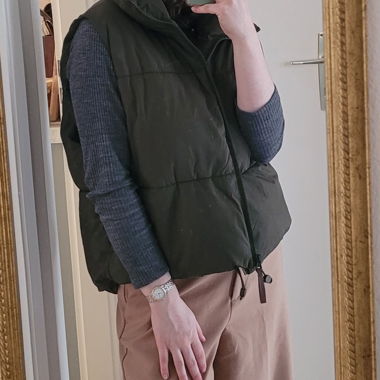 Gilet matelassé vert foncé ONLY