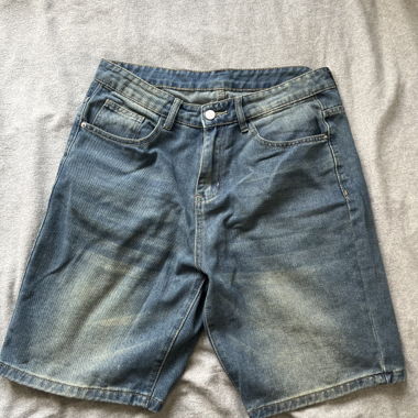 Short in jeans blu slavato
