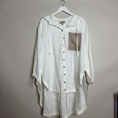Camicia di lino con cappuccio Luel