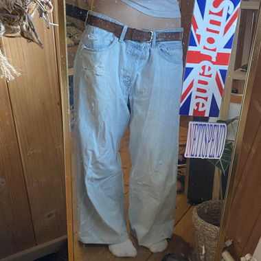 Light Blue Washed Baggy Jeans