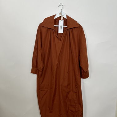 Hemd-Kleid in Rostorange