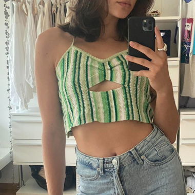 Gestricktes Croptop