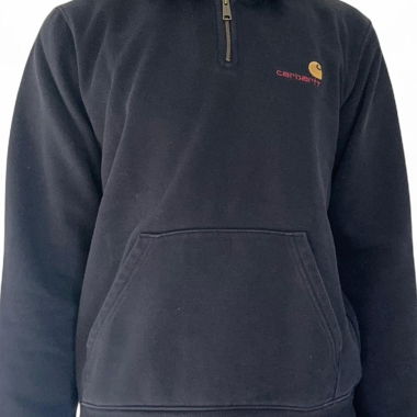 Felpa Carhartt blu scuro con mezza zip