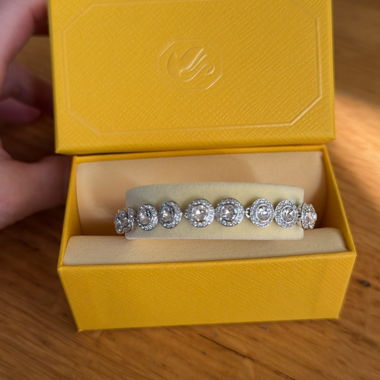 Bracciale Swarovski Unia Angelic bianco rodiato 