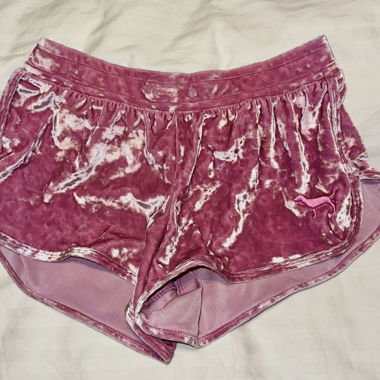 Pink Velvet Shorts