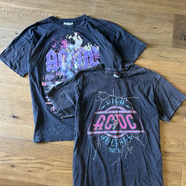 AC/DC graphic T-shirt set