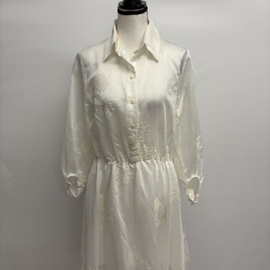 Abito bianco Imperial M ricamato Boho