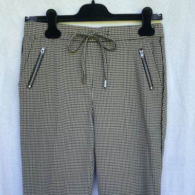 Green/Beige Fabric Trousers "Esprit"
