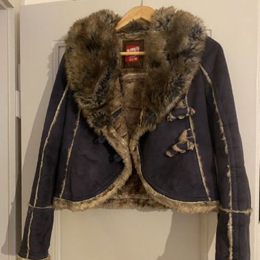 Vintage Miss Sixty 90ies Kunstfell FurCoat Jacke S