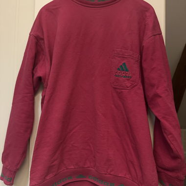 Pink and green Adidas sweater