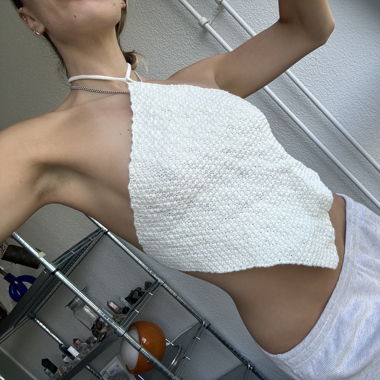 Off white crochet top