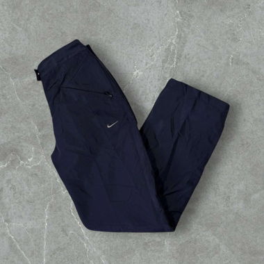 vintage nike trackpants in navy/white