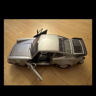 Silver Porsche Model Car, approx. 27cm
