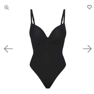SKIMS ULTIMATE BODY PUSH-UP THONG BODYSUIT Onyx 