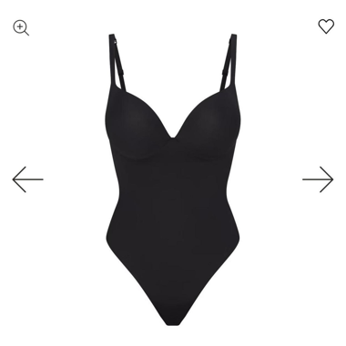 SKIMS ULTIMATE BODY PUSH-UP THONG BODYSUIT Onyx 