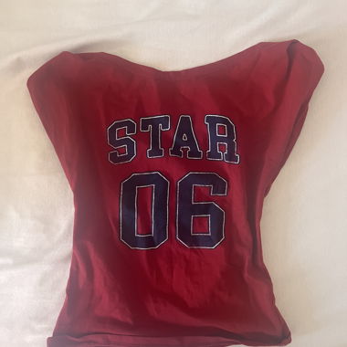 Rotes Damen-Shirt, open back,STAR 06