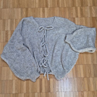 Maglione lavorato a maglia beige