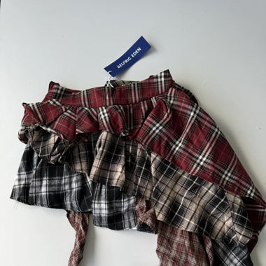 Plaid pants skirt, grunge