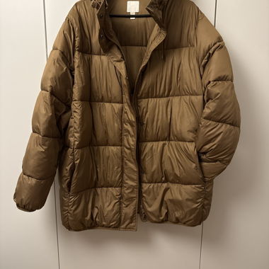 Brown down coat