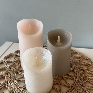 Set de 3 bougies pilier LED