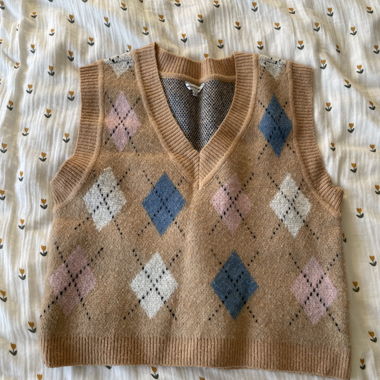Gilet di Maglia Argyle Clockhouse