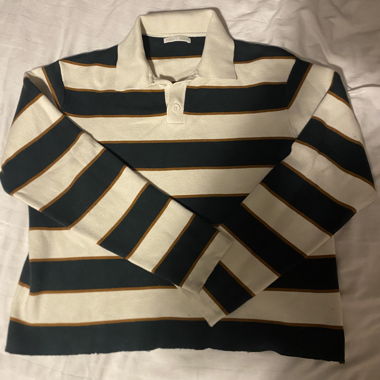 Polo à manches longues rayé ZARA