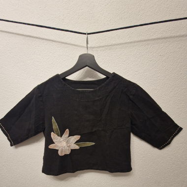 Vintage Leinen Crop Top