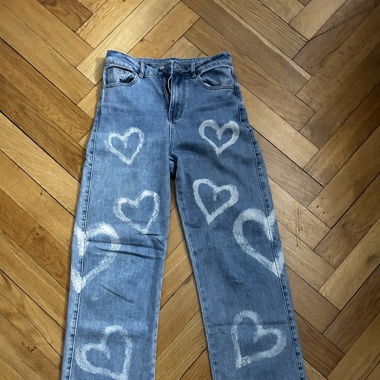Cute heart pattern jean