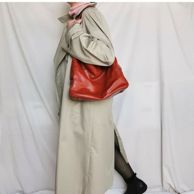 Grey oversized vintage trenchcoat