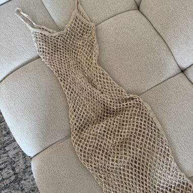 Robe de plage en mesh scintillant