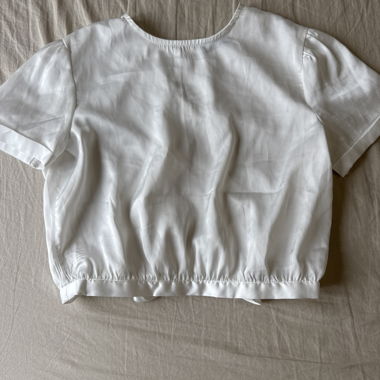 Weisse Bluse cropped