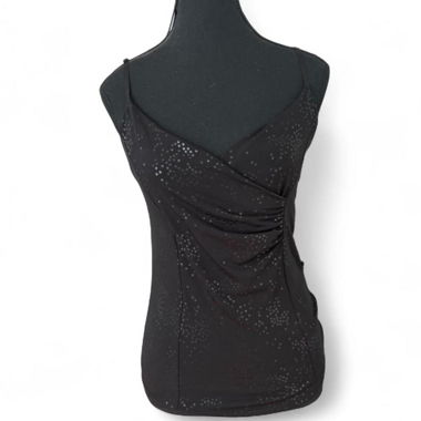 Haut Camisole Orsay Noir à Paillettes avec Motif de Pois (S/M)